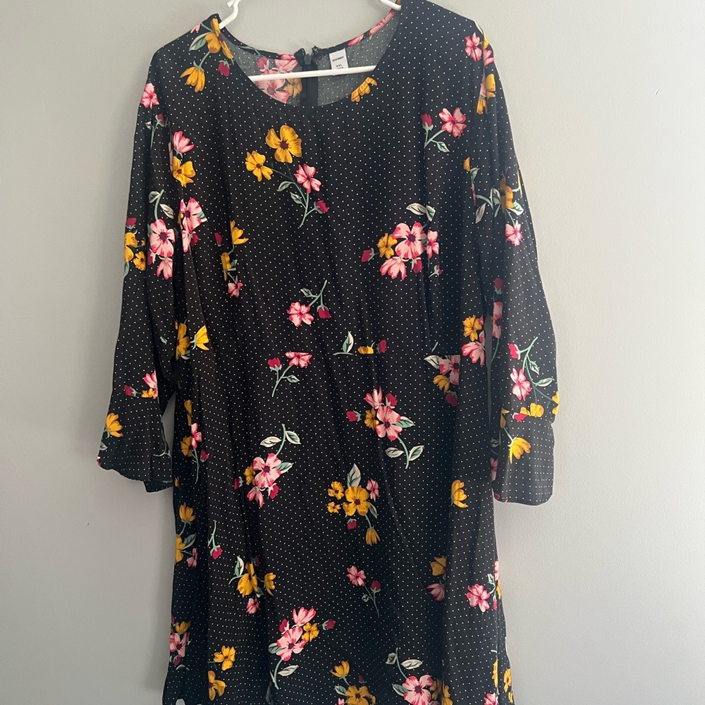 Floral Black Dress